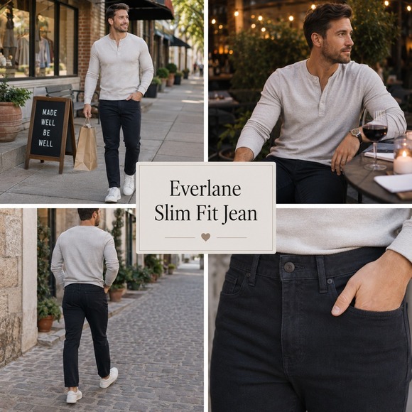 Everlane Other - Everlane Mens Slim Fit Jean Organic Cotton Black Denim Pants 32 x 30